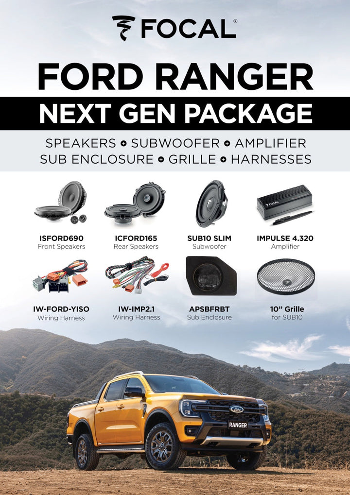 FOCAL Plug &amp; Play Speaker Upgrade -Ford Ranger NextGen Powered 6.1 pack