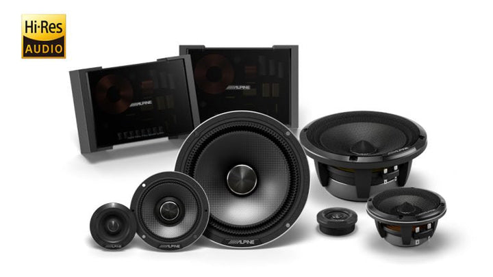 ALPINE Status Hi-Res 6-1/2 (16.5Cm) 3-Way Slim-Fit Component Speaker Set - HDZ-653S