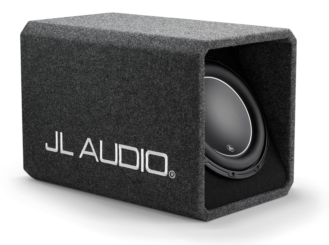JL AUDIO Enclosed Subwoofer System With Single 12W6V3-D4 Subwoofer Driver, Dark Gray / Black Carpet (600 W, 2 Ω) [Ported Enclosure] -HO112-W6v3