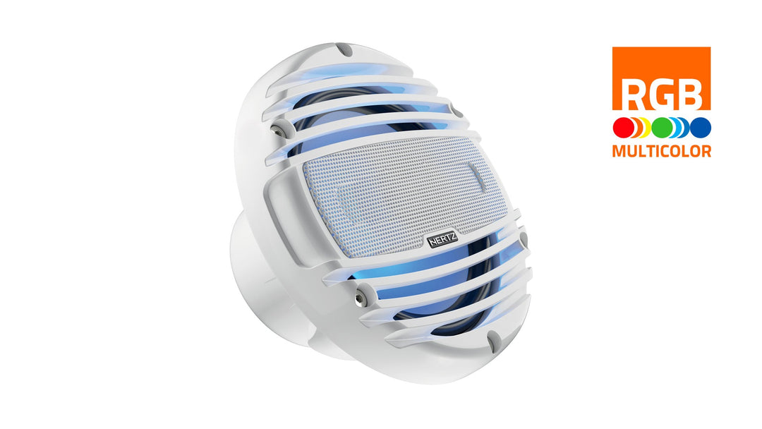 HERTZ Marine 6.5" 2-Way Classic White Rgb Coaxial Speaker - Pair (Hmx 6.5 Ld-Tw)