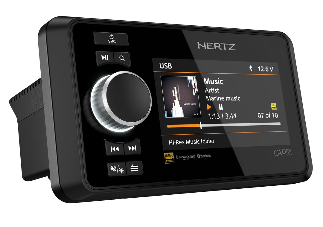 HERTZ Marine Digital Media Receiver - Bluetooth, Usb, Aux, Am-Fm, Dab+ Ready (Capri)