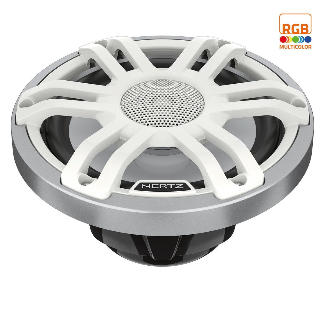 HERTZ Marine 6.5" 2-Way White / Grey Rgb Coaxial Speaker - Pair Hmx 6.5 S-Ld-Sw
