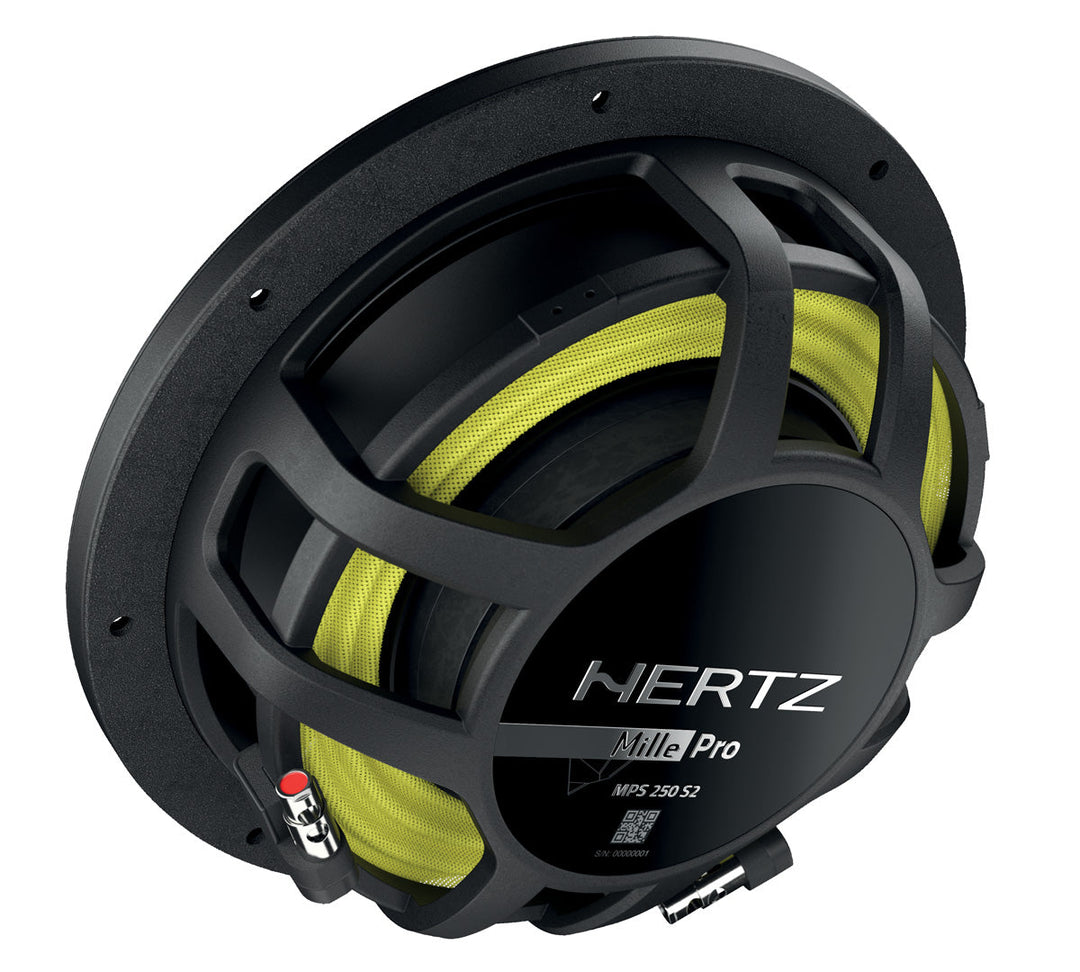 HERTZ Mille Pro 10" 1000W 2 Ohm Svc Shallow Subwoofer (Mps 250 S2)