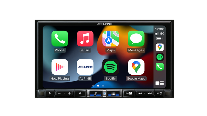 ALPINE 7” High-Res Audio Receiver with Wireless Apple CarPlay / Wireless Android Auto / HDMI / USB / Dual Camera / Bluetooth / Hi-Res Audio Wireless // DAB+-iLX-507A