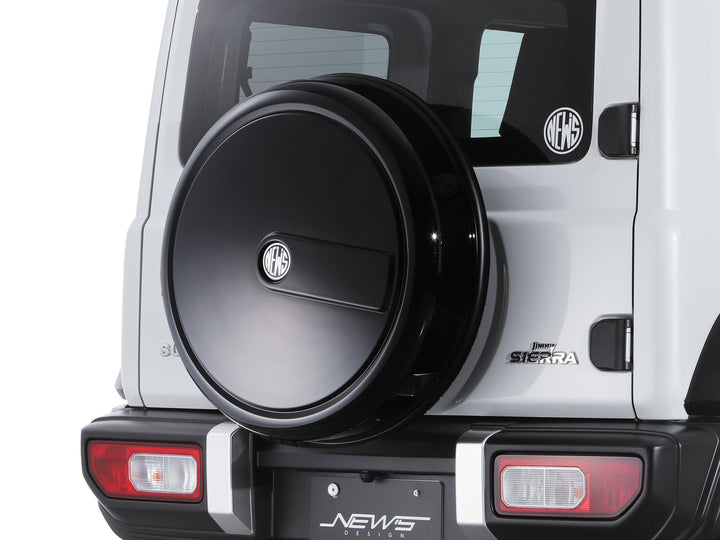 STORE PICK-UP ONLY- ALPINE Jimny Spare Wheel Cover   - NW-KIM-TC-WH/BK