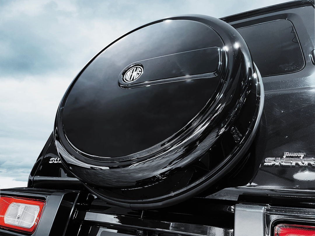 STORE PICK-UP ONLY- ALPINE Jimny Spare Wheel Cover   - NW-KIM-TC-WH/BK