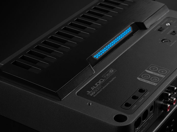 JL AUDIO Monoblock Class D Subwoofer Amplifier, 500 W X 1 @ 2 Ω / 250 W X 1 @ 4 Ω – 14.4V -RD500/1