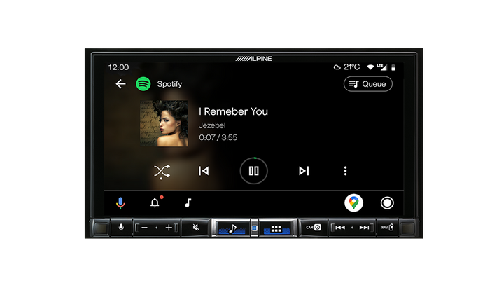 ALPINE 7” High-Res Audio Receiver with Wireless Apple CarPlay / Wireless Android Auto / HDMI / USB / Dual Camera / Bluetooth / Hi-Res Audio Wireless // DAB+-iLX-507A