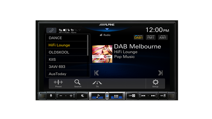 ALPINE 7” High-Res Audio Receiver with Wireless Apple CarPlay / Wireless Android Auto / HDMI / USB / Dual Camera / Bluetooth / Hi-Res Audio Wireless // DAB+ – Suitable for VE Commodore Series-1 Commodore-VES1G4-507A