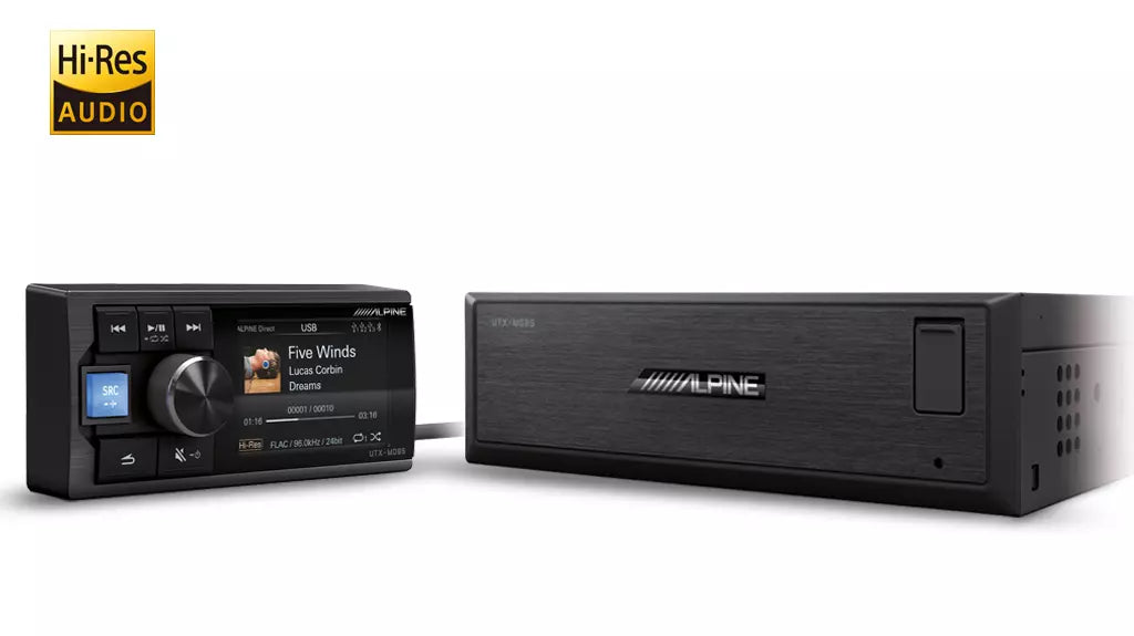ALPINE Hi-Res Audio Digital Media Player With Bluetooth Audio And Dual Usb - UTX-M08S