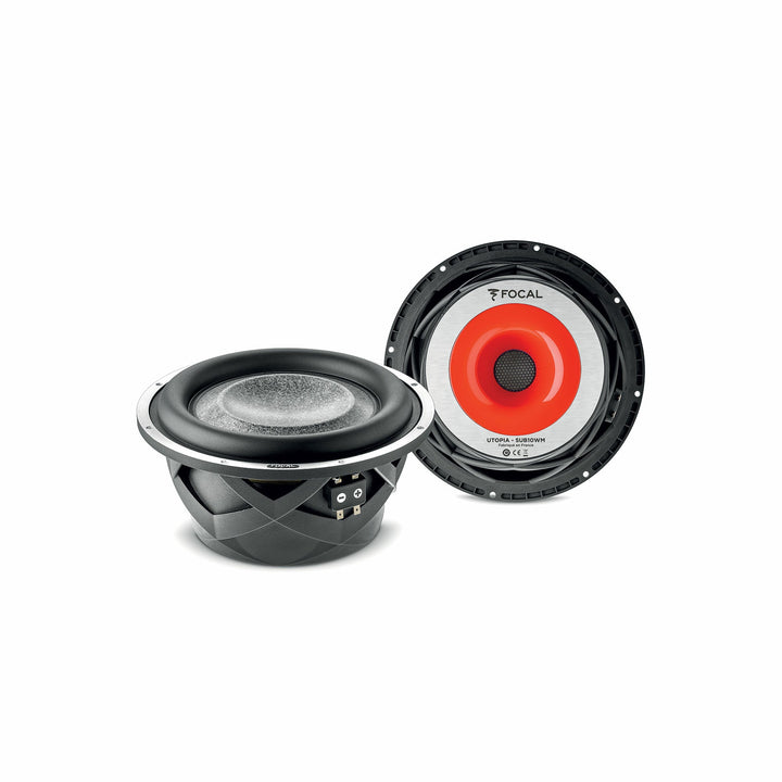 FOCAL 10” Subwoofer Utopia M, 400W Rms Dual 4Ohm, For Sealed Only Enclosure 10-15L, 25Hz - 800Hz 10WM 10” (each)