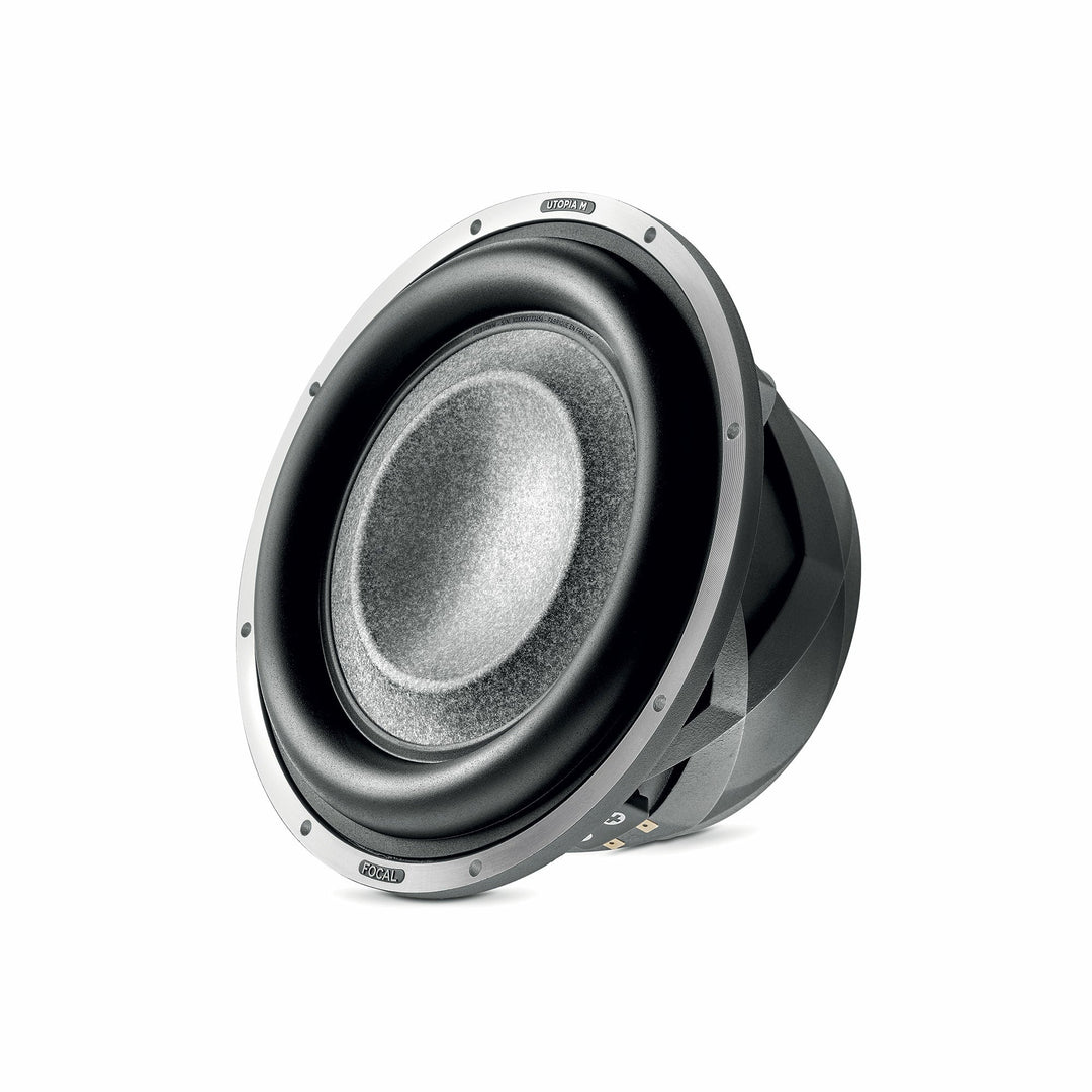 FOCAL 10” Subwoofer Utopia M, 400W Rms Dual 4Ohm, For Sealed Only Enclosure 10-15L, 25Hz - 800Hz 10WM 10” (each)
